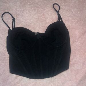 Black Bustier Top